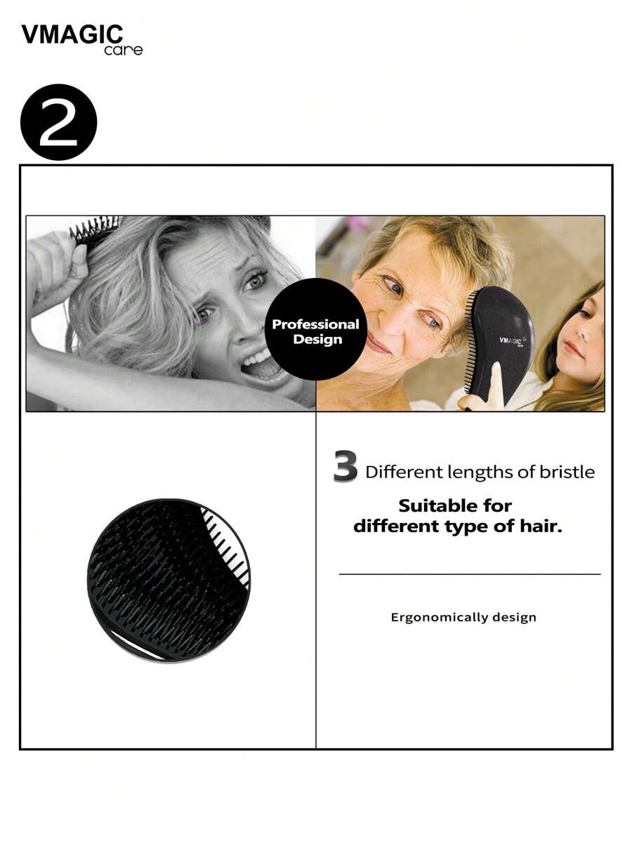 Hair Care Or Haircare - SGIAWETA-VMAGIC care Spazzola Districante Nera -