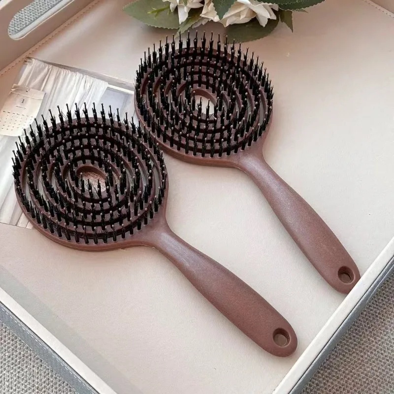 Hair Care Routine - Spazzola Rotonda Districante in Setole di