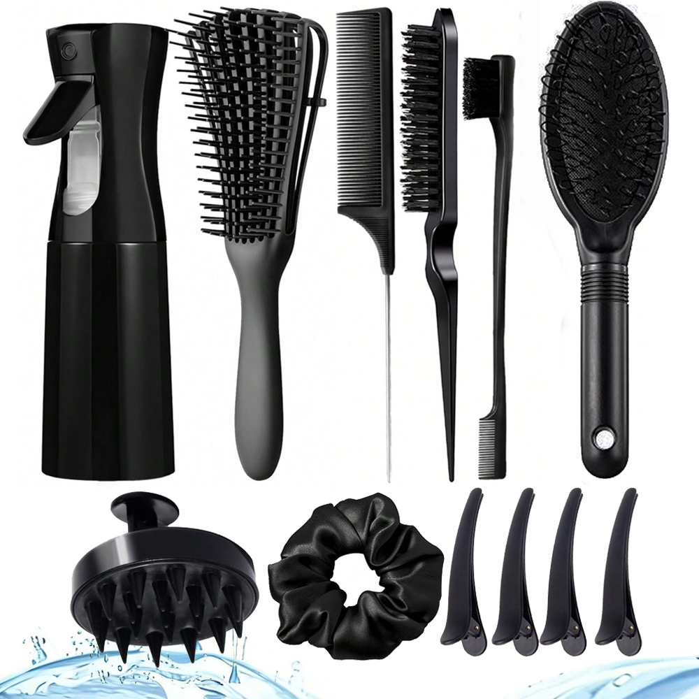 Hair Care Wavy Hair - Set di spazzole districanti con flacone